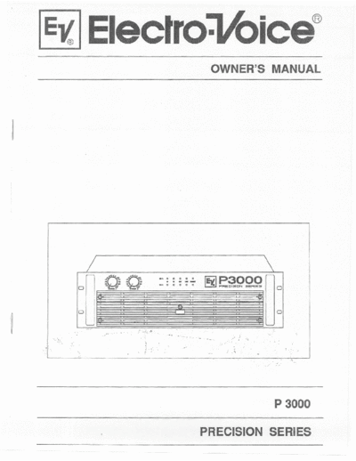 . Various ElectroVoice-P3000 pwramp  . Various SM scena ElectroVoice ElectroVoice-P3000 pwramp.pdf