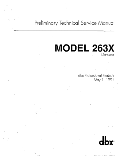 . Various 263X Service Manual  . Various SM scena DBX 263X Service Manual.pdf