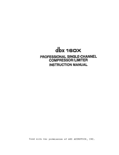 . Various dbx 160x  . Various SM scena DBX dbx_160x.pdf