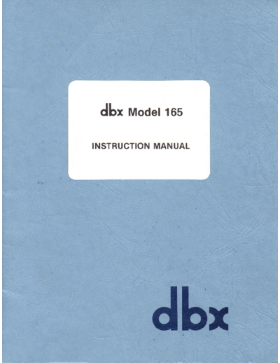 . Various dbx 165a  . Various SM scena DBX dbx_165a.pdf