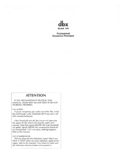 . Various dbx 166  . Various SM scena DBX dbx_166.pdf