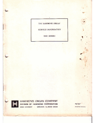 . Various Hammond2000SeriesChordOrganServiceManual  . Various SM scena Hammond Hammond2000SeriesChordOrganServiceManual.pdf
