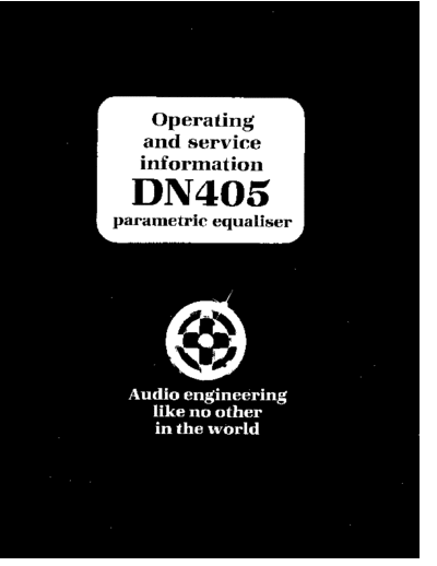 . Various DN405 User Manual  . Various SM scena Klark Teknik DN405 User Manual.pdf