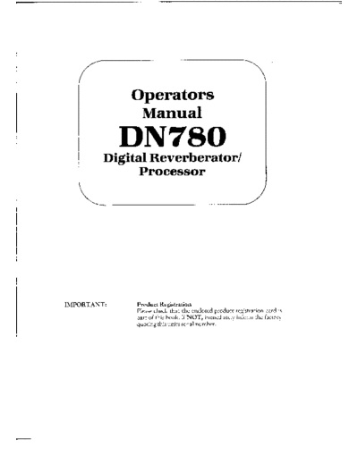 . Various DN780 User Manual  . Various SM scena Klark Teknik DN780 User Manual.pdf