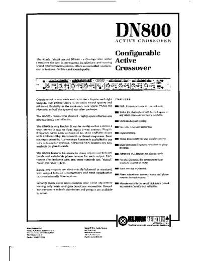 . Various DN800  . Various SM scena Klark Teknik DN800.pdf