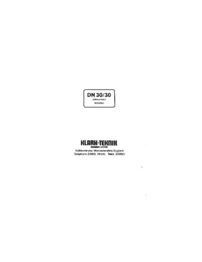 . Various DN3030 User Manual  . Various SM scena Klark Teknik DN3030 User Manual.pdf