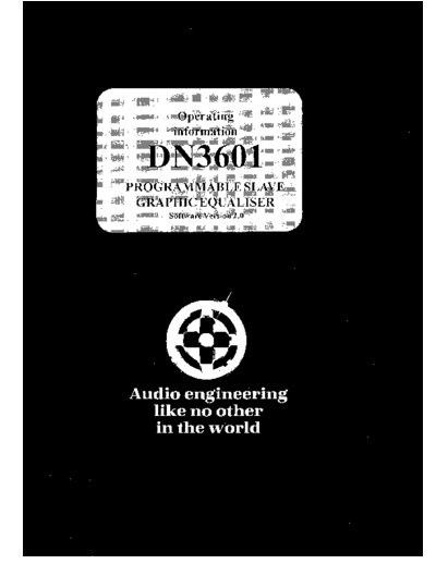 . Various DN3601 User Manual  . Various SM scena Klark Teknik DN3601 User Manual.pdf