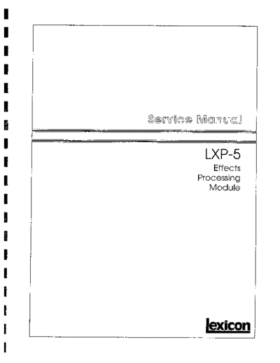 . Various LXP5Manual  . Various SM scena Lexicon LXP5Manual.pdf