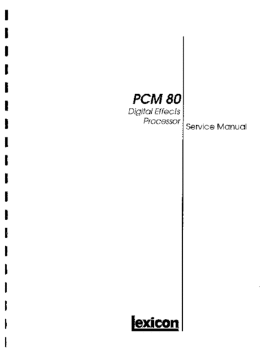 . Various PCM80 Schaltplan  . Various SM scena Lexicon PCM80_Schaltplan.pdf