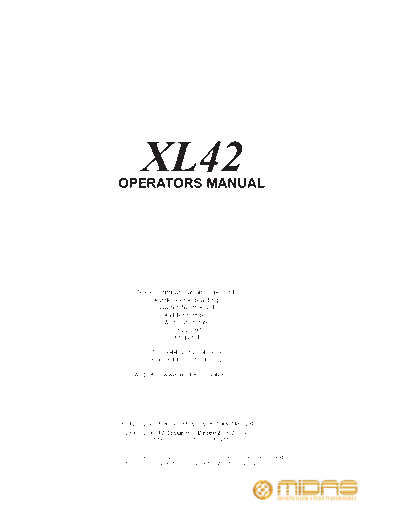 . Various Midas XL42 Manual  . Various SM scena Midas Midas_XL42_Manual.pdf