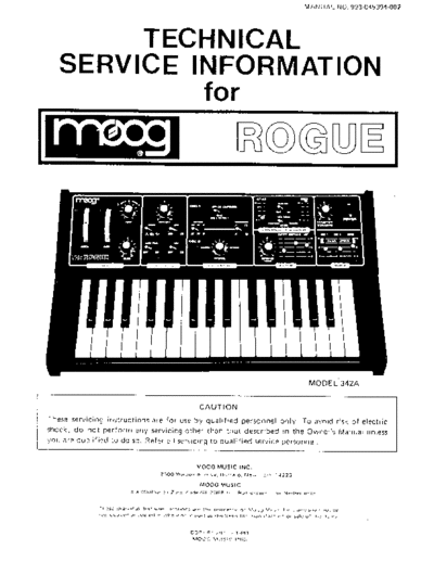 . Various Moog Rogue Service Manual  . Various SM scena Moog Moog Rogue Service Manual.pdf