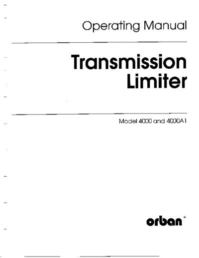 . Various 4000 4000A1 Manual Section 1-2  . Various SM scena Orban 4000_4000A1_Manual_Section_1-2.pdf