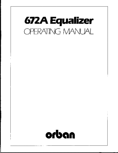 . Various 672A Manual  . Various SM scena Orban 672A_Manual.pdf