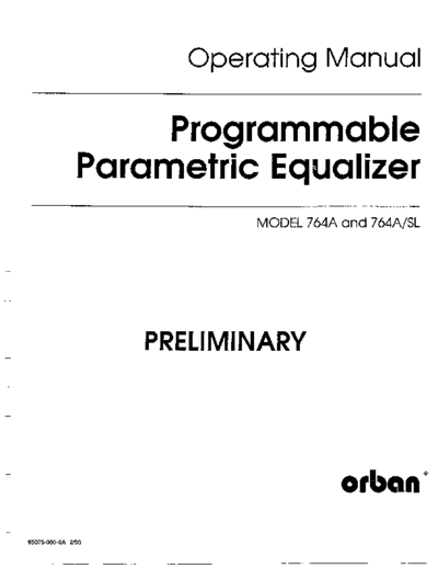 . Various 764A Manual Sections 1-3  . Various SM scena Orban 764A Manual Sections 1-3.pdf