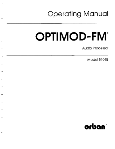 . Various 8101B Manual Complete  . Various SM scena Orban 8101B_Manual_Complete.pdf