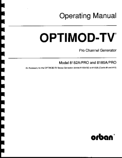 . Various 8182APRO 8185APRO Manual  . Various SM scena Orban 8182APRO_8185APRO_Manual.pdf