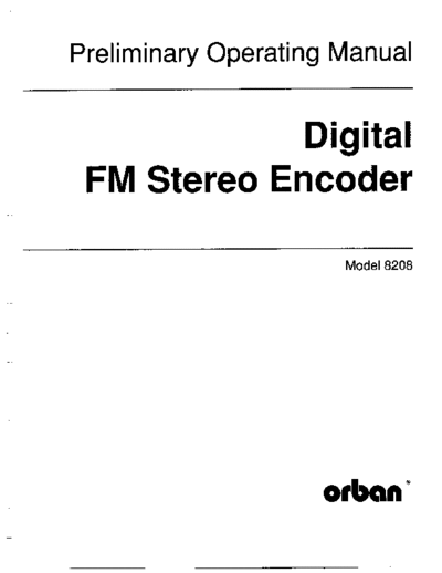 . Various 8208  Preliminary Manual  . Various SM scena Orban 8208 _Preliminary_Manual.pdf