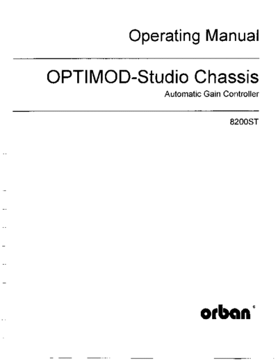 . Various 8200ST Manual Section 1-3  . Various SM scena Orban 8200ST_Manual_Section_1-3.pdf