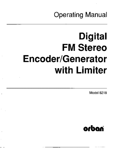 . Various 8218 Manual Section 1-2  . Various SM scena Orban 8218 Manual_Section_1-2.pdf