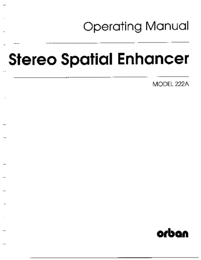. Various 222A Manual  . Various SM scena Orban 222A_Manual.pdf