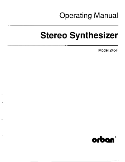 . Various 245F Manual  . Various SM scena Orban 245F_Manual.pdf