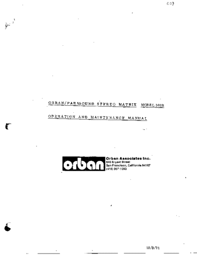 . Various 300B Manual  . Various SM scena Orban 300B_Manual.pdf