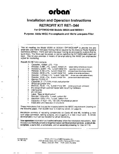 . Various Ret-044 Instructions  . Various SM scena Orban Ret-044_Instructions.pdf