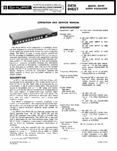 . Various Shure-SR107 equal  . Various SM scena Shure Shure-SR107 equal.pdf