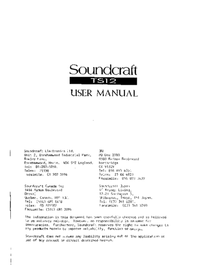 . Various TS12 User Guide 1012  . Various SM scena Soundcraft TS12_User_Guide_1012.pdf