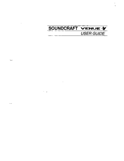 . Various Venue user guide  . Various SM scena Soundcraft Venue_user_guide.pdf