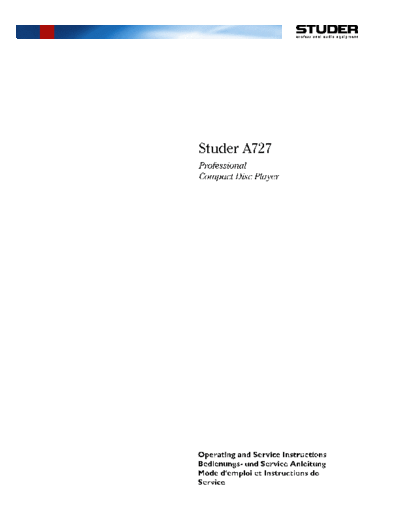 . Various A727 Op Serv  . Various SM scena Studer A727_Op_Serv.pdf