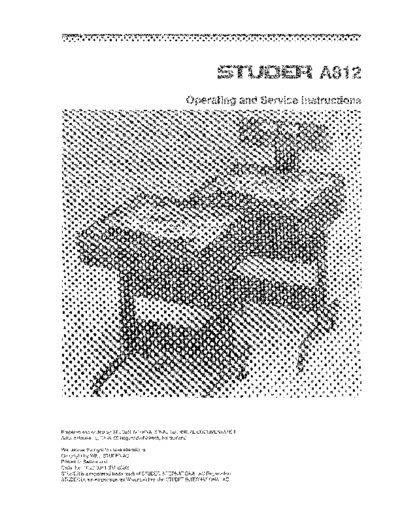 . Various A812 MkI Op Serv  . Various SM scena Studer A812_MkI_Op_Serv.pdf