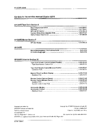 . Various A816 UpDate95 Betr Serv  . Various SM scena Studer A816_UpDate95_Betr_Serv.pdf