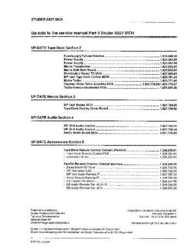 . Various A827 MCH Diagr Update99  . Various SM scena Studer A827_MCH_Diagr_Update99.pdf