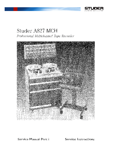 . Various A827 MCH Serv Part1  . Various SM scena Studer A827_MCH_Serv_Part1.pdf