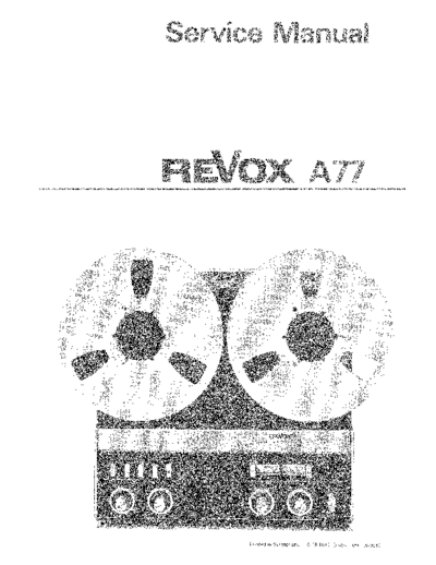 . Various Revox A77 Serv  . Various SM scena Studer Revox_A77_Serv.pdf