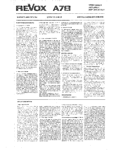 . Various Revox A78 Serv  . Various SM scena Studer Revox_A78_Serv.pdf