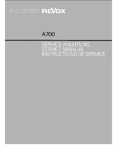 . Various Revox A700 Serv  . Various SM scena Studer Revox_A700_Serv.pdf