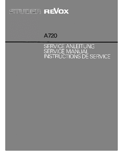 . Various Revox A720 Serv  . Various SM scena Studer Revox_A720_Serv.pdf