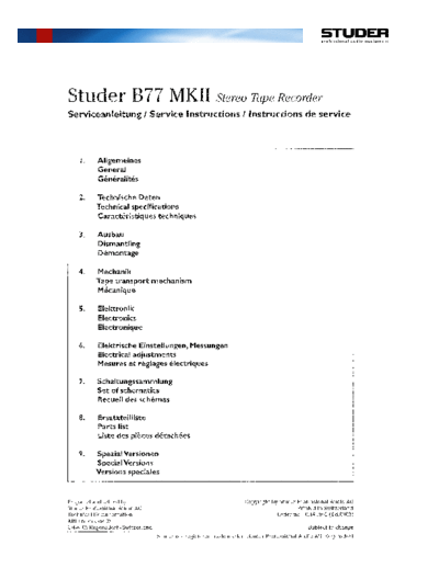 . Various Revox B77 MkI-II Serv  . Various SM scena Studer Revox_B77_MkI-II_Serv.pdf