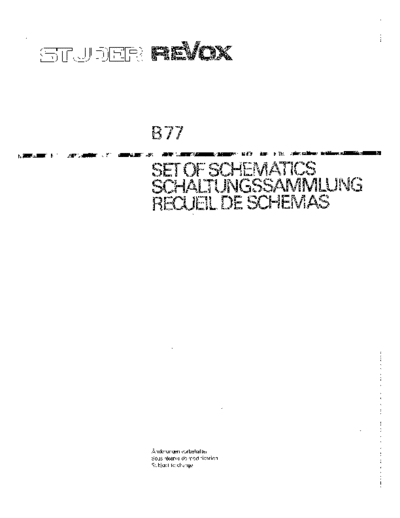 . Various Revox B77 Diagr  . Various SM scena Studer Revox_B77_Diagr.pdf