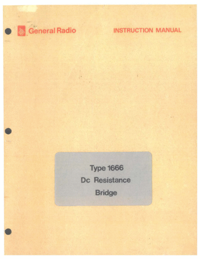 IET 1666 DC Resistance Bridge  . Rare and Ancient Equipment IET 1666 1666 DC Resistance Bridge.pdf