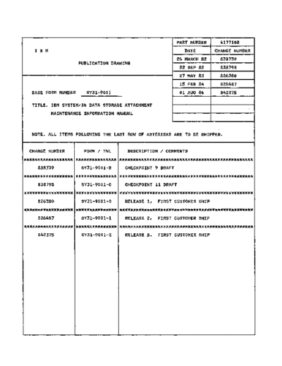 IBM SY31-9001-2 System 36 Data Storage Attachement Maintenance Oct86  IBM system36 5360 ce 5360_Volume_A3 SY31-9001-2_System_36_Data_Storage_Attachement_Maintenance_Oct86.pdf