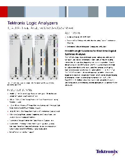 Tektronix Tektronix TLA7NA Series Datasheet  Tektronix TLA7NA Tektronix_TLA7NA_Series_Datasheet.pdf