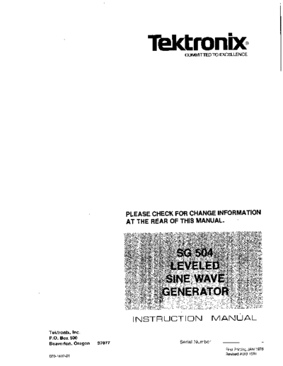 Tektronix 070-1632-01 SG504 Aug81  Tektronix tm500 070-1632-01_SG504_Aug81.pdf