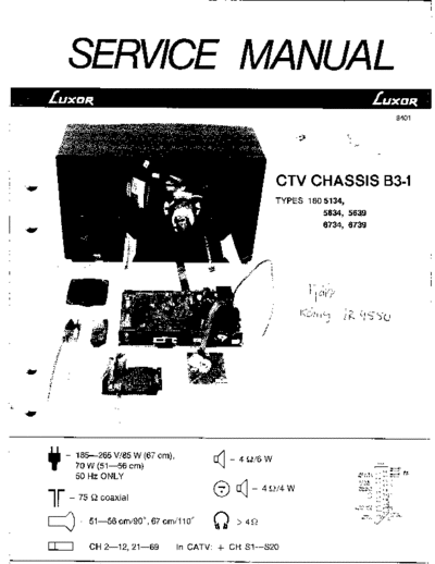 LUXOR t6c-8 b3  175  . Rare and Ancient Equipment LUXOR TV B3-1 chassis luxor_t6c-8_b3__175.pdf