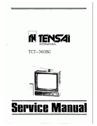 TENSAI TCT360BG  . Rare and Ancient Equipment TENSAI TV TCT-360BG TensaiTCT360BG.pdf