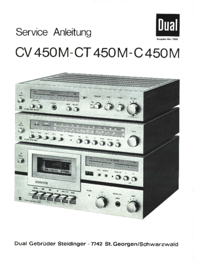 DUAL hfe dual cv ct c 450m service de  . Rare and Ancient Equipment DUAL Audio CT 450M hfe_dual_cv_ct_c_450m_service_de.pdf