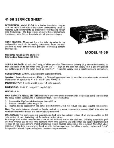 KRIESLER hfe kriesler 41-56 service sheet en  . Rare and Ancient Equipment KRIESLER Audio 41-56 hfe_kriesler_41-56_service_sheet_en.pdf