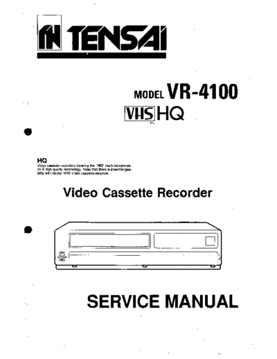 TENSAI ++VR-4100-SM  . Rare and Ancient Equipment TENSAI Video VR-4100-SM TENSAI++VR-4100-SM.pdf